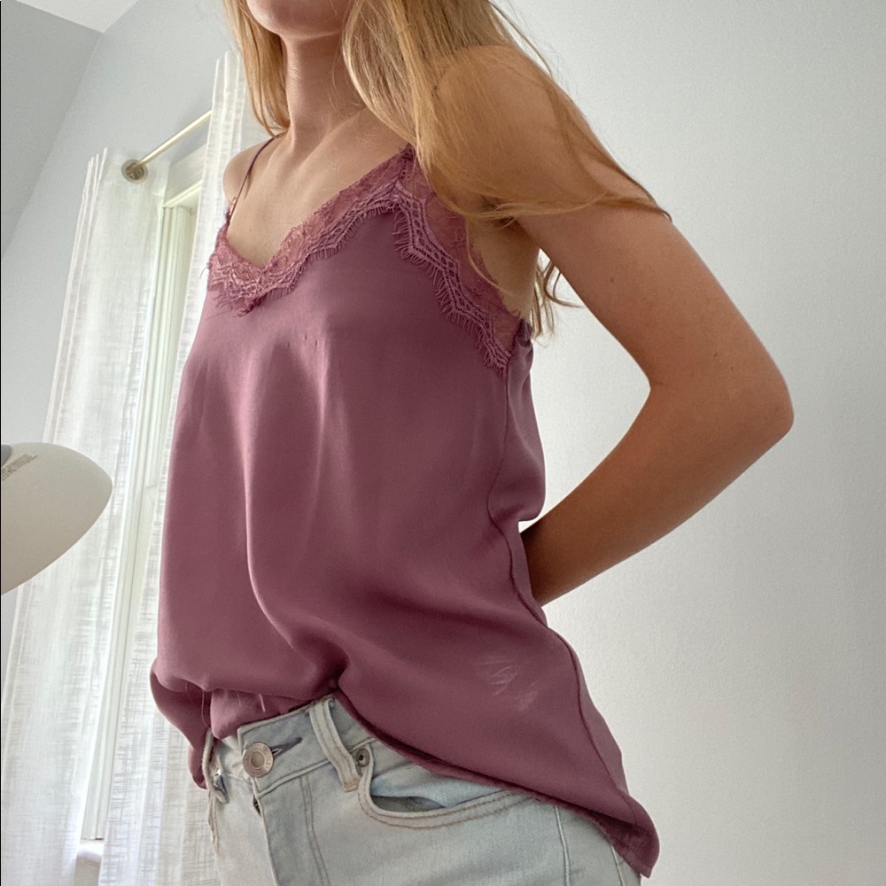Mauve lace top
